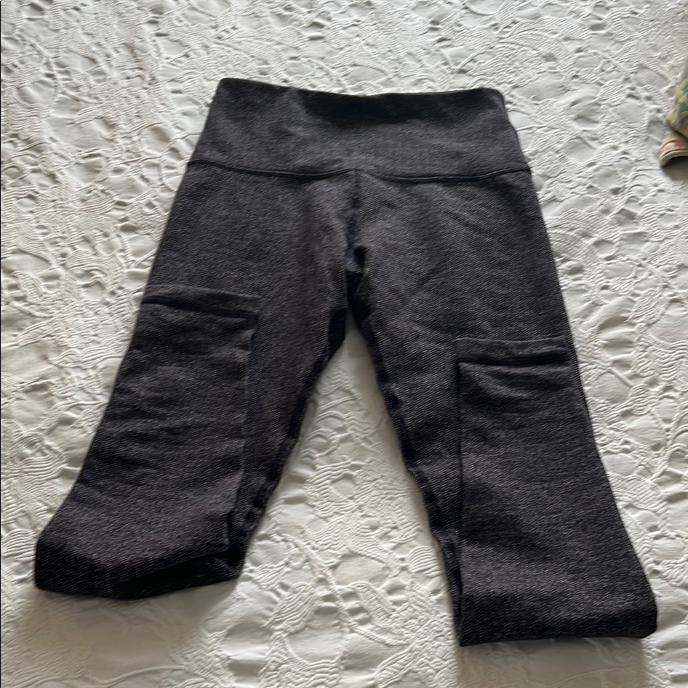 Lulu lemon High Times Herringbone  Heathered  Tights, size 4